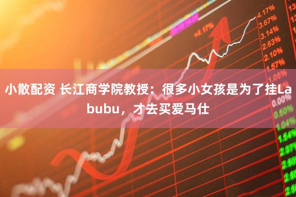 小散配资 长江商学院教授：很多小女孩是为了挂Labubu，才去买爱马仕